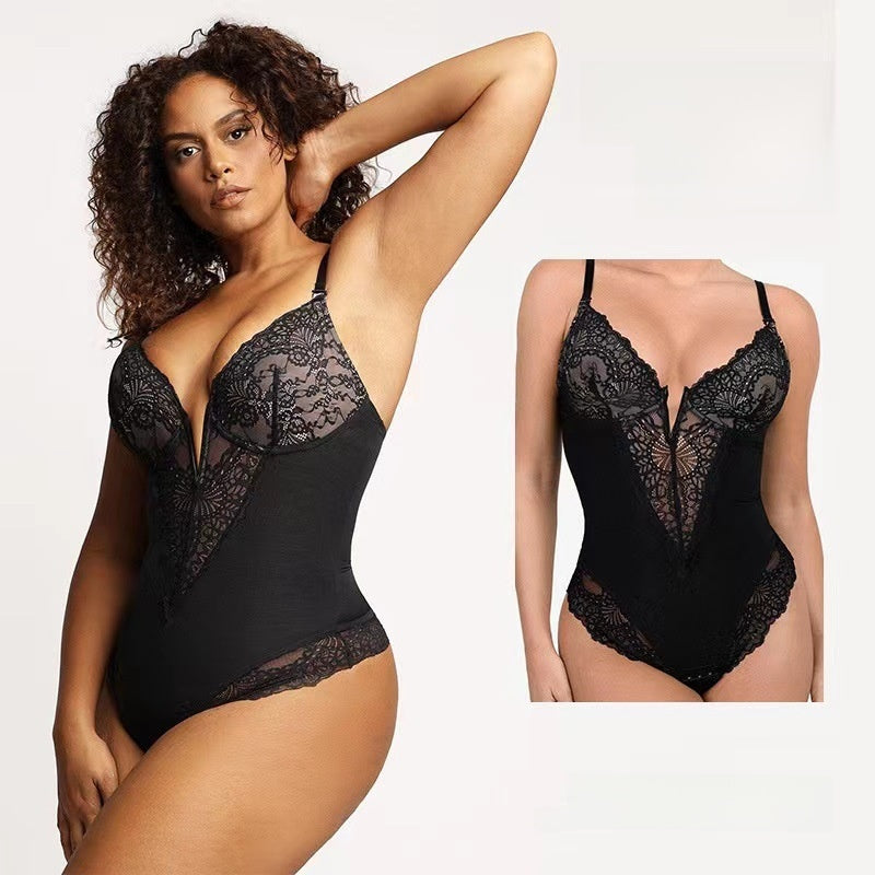 Lace Body-Shaping Jumpsuit