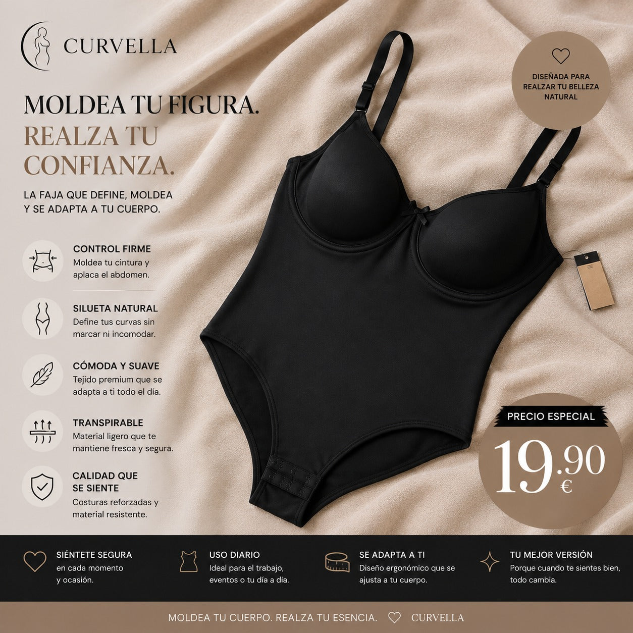 Faja Moldeadora de Encaje | Control Firme y Silueta Natural