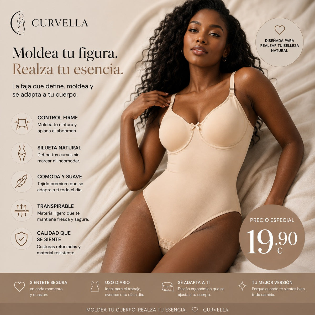 Faja Moldeadora de Encaje | Control Firme y Silueta Natural